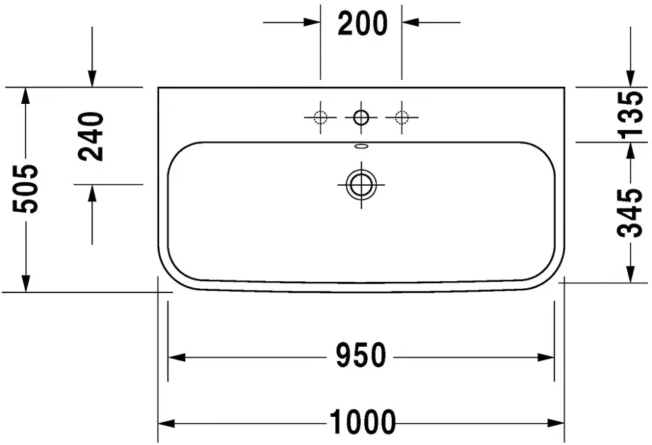 Duravit - Happy D.2 - Mosdó - 2318100027 – 2. kép