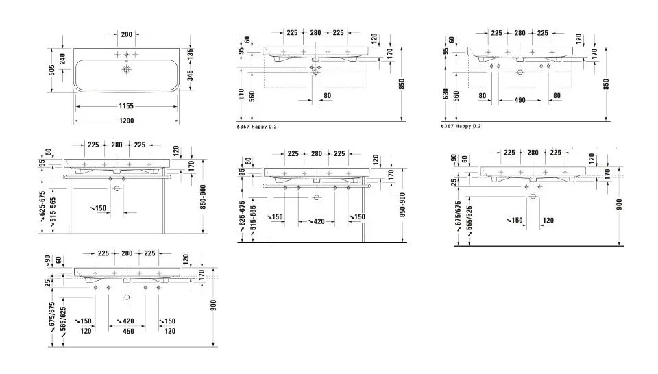 Duravit - Happy D.2 - Mosdó - 2318120027 – 2. kép