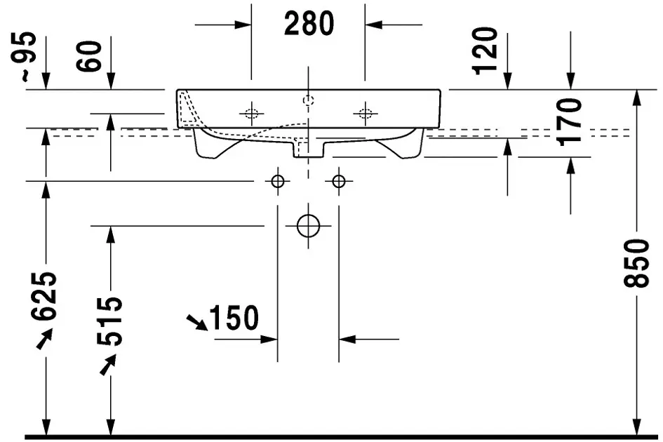 Duravit - Happy D.2 - Mosdó - 23186500271 – 3. kép