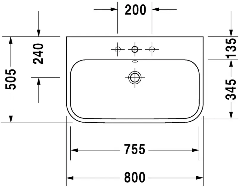Duravit - Happy D.2 - Mosdó - 23188000271 – 2. kép