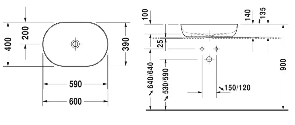 Duravit - Luv - Mosdó - 0379600000 – 2. kép