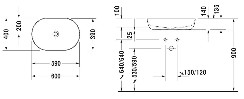 Duravit - Luv - Mosdó - 03796000001 – 2. kép