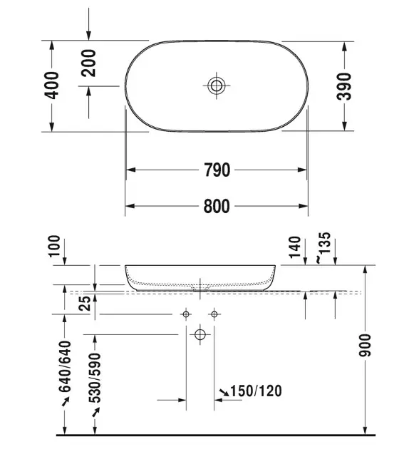 Duravit - Luv - Mosdó - 0379802300 – 2. kép