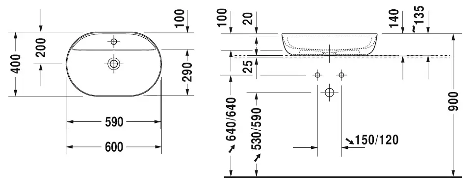 Duravit - Luv - Mosdó - 0380602600 – 2. kép