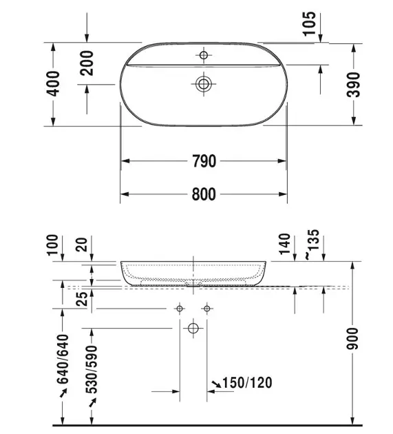 Duravit - Luv - Mosdó - 0380802600 – 2. kép