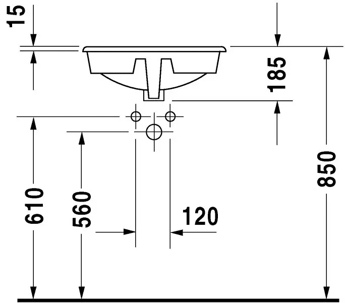 Duravit - Manua - Mosdó - 5220480000 – 3. kép