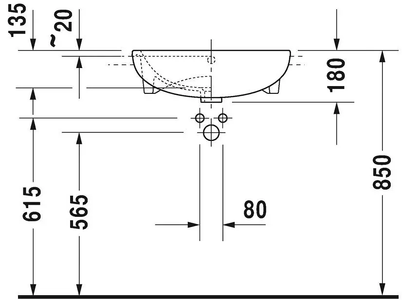 Duravit - ME by Starck - Mosdó - 0378550000 – 3. kép
