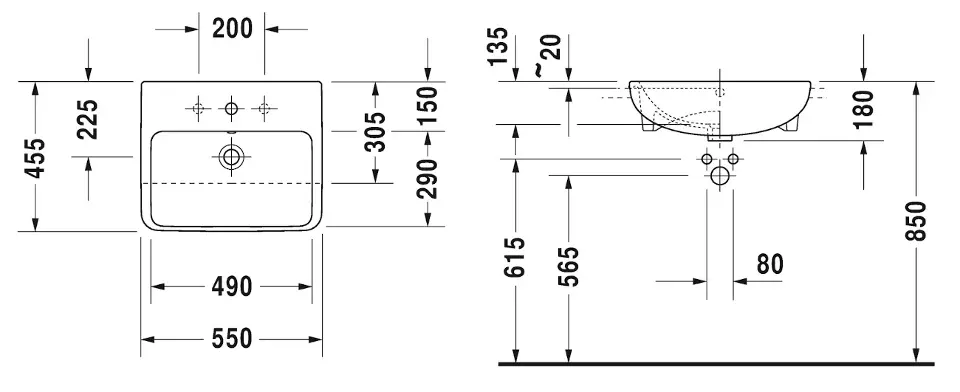 Duravit - ME by Starck - Mosdó - 03785532001 – 2. kép