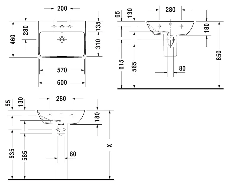 Duravit - ME by Starck - Mosdó - 23356032001 – 2. kép
