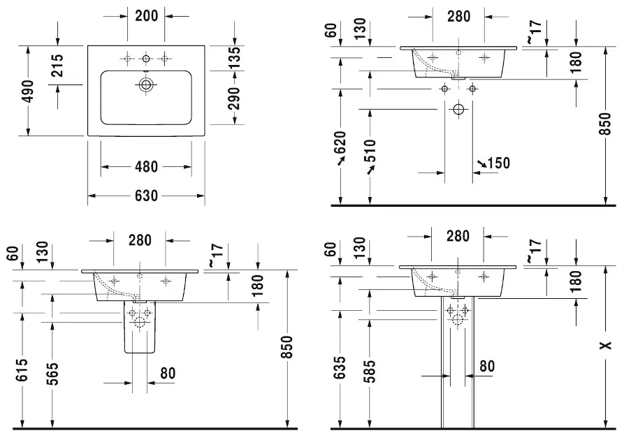Duravit - ME by Starck - Mosdó - 23366300601 – 2. kép