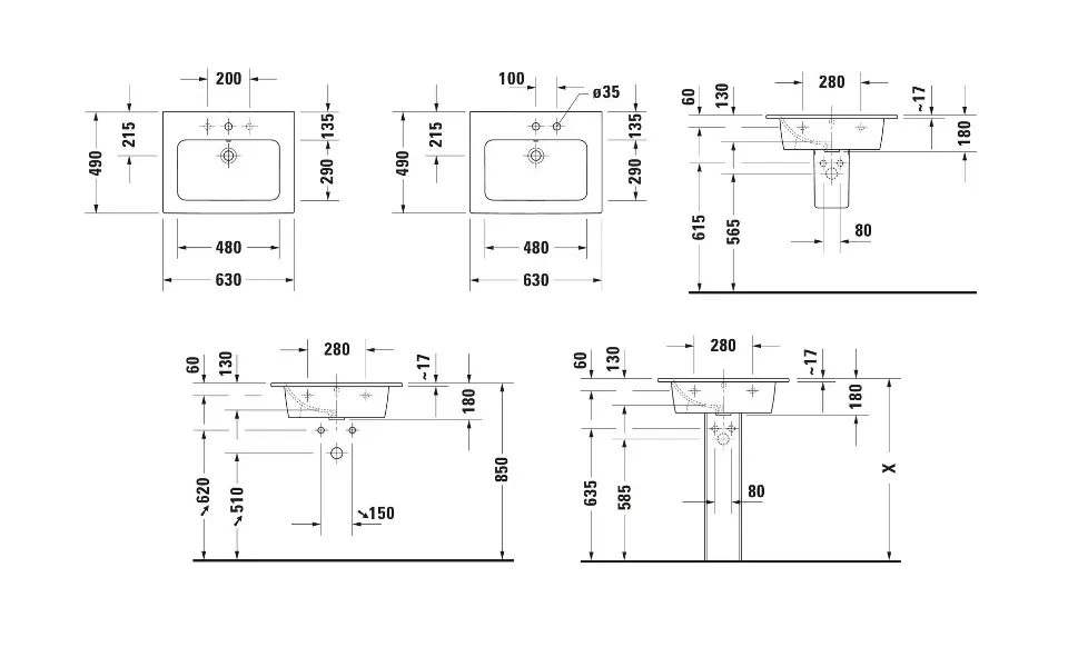 Duravit - ME by Starck - Mosdó - 233663AA60 – 2. kép