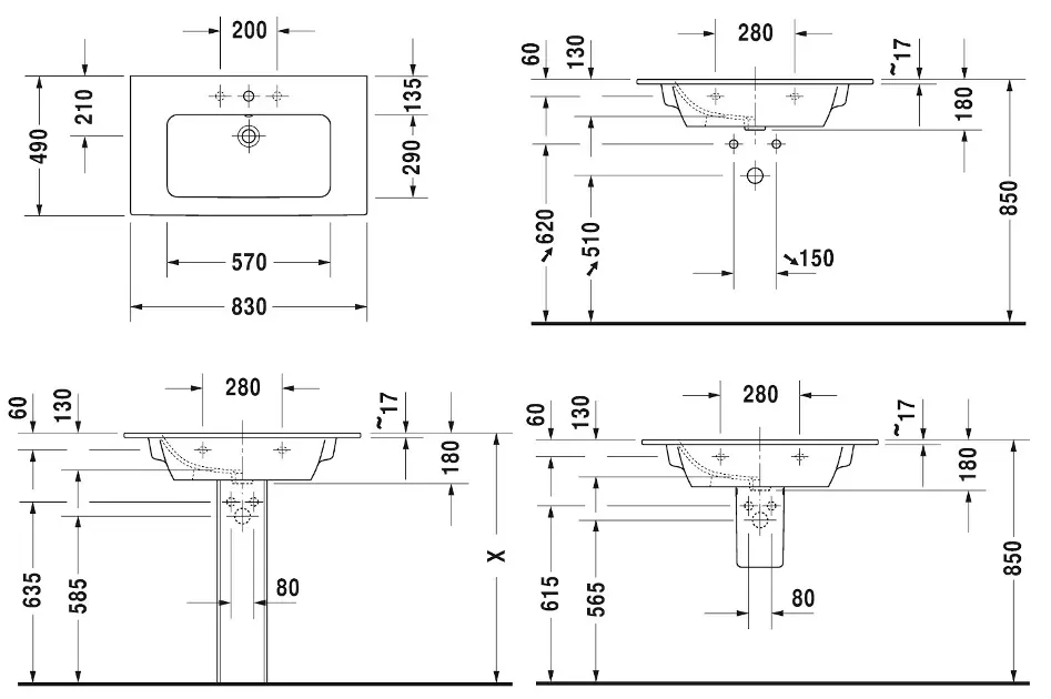 Duravit - ME by Starck - Mosdó - 2336830060 – 2. kép