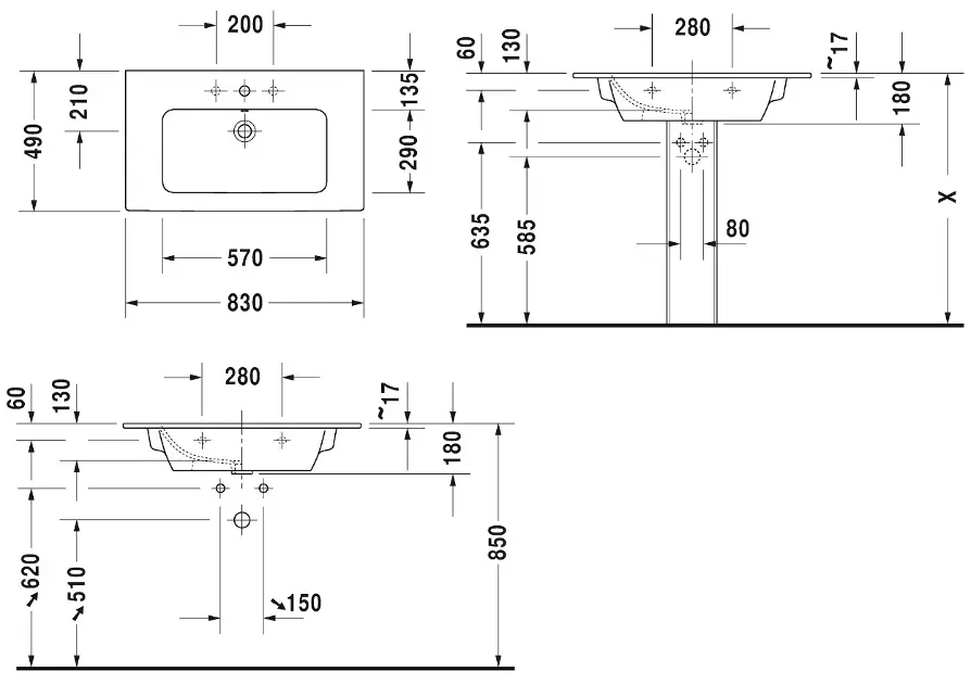Duravit - ME by Starck - Mosdó - 2336833260 – 2. kép