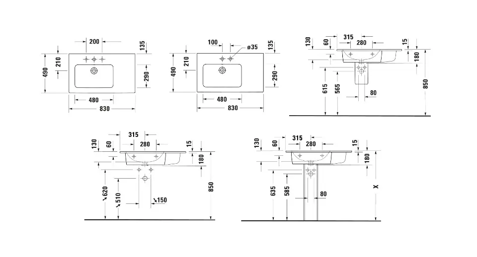 Duravit - ME by Starck - Mosdó - 234583AC00 – 2. kép