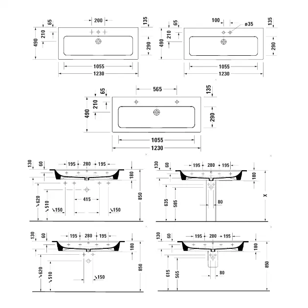 Duravit - ME by Starck - Mosdó - 236112AC60 – 2. kép