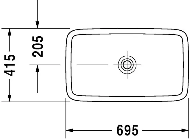 Duravit - Puravida - Mosdó - 0370700000 – 2. kép