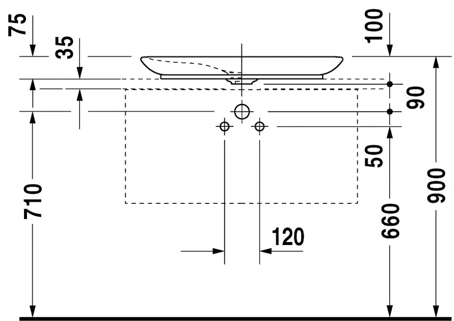 Duravit - Puravida - Mosdó - 0370700000 – 4. kép
