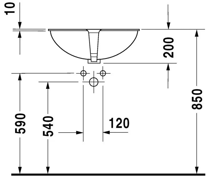 Duravit - Santosa - Mosdó - 0466510000 – 3. kép