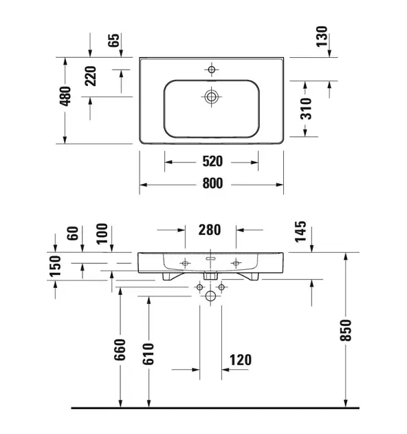 Duravit - Soleil by Starck - Mosdó - 2377800000 – 2. kép