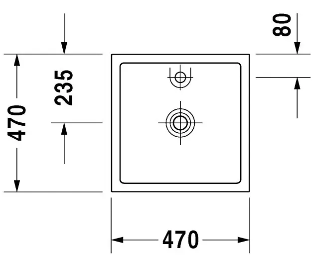 Duravit - Starck 1 - Mosdó - 03874700271 – 2. kép