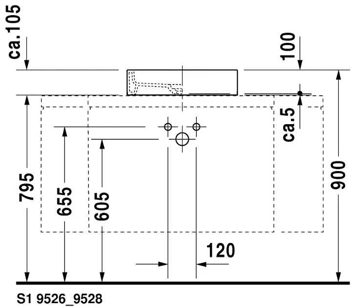 Duravit - Starck 1 - Mosdó - 03874700271 – 5. kép