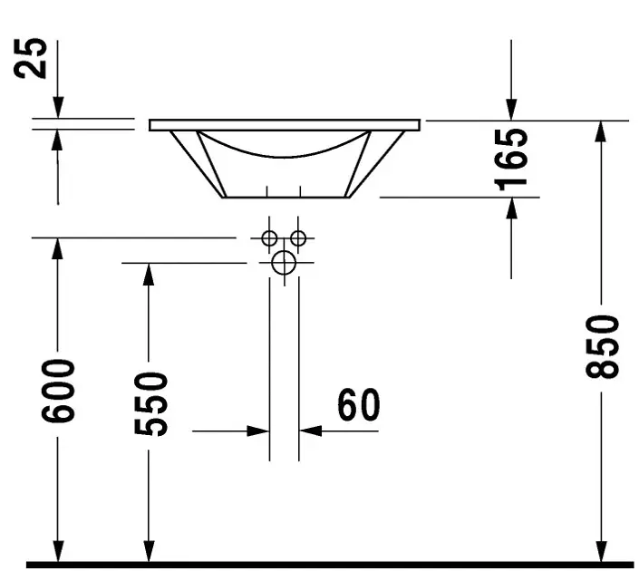 Duravit - Starck 1 - Mosdó - 04065800001 – 3. kép