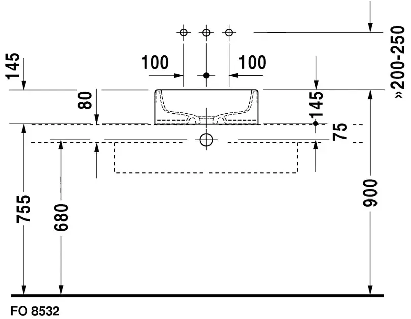 Duravit - Starck 1 - Mosdó - 0445460000 – 5. kép