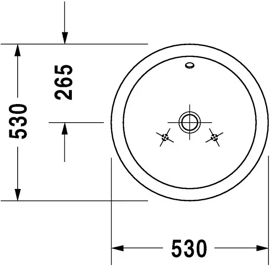 Duravit - Starck 1 - Mosdó - 0447530000 – 2. kép