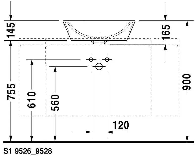 Duravit - Starck 1 - Mosdó - 04475300001 – 9. kép