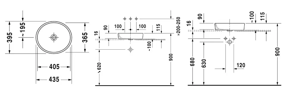 Duravit - Starck 2 - Mosdó - 23214400001 – 2. kép