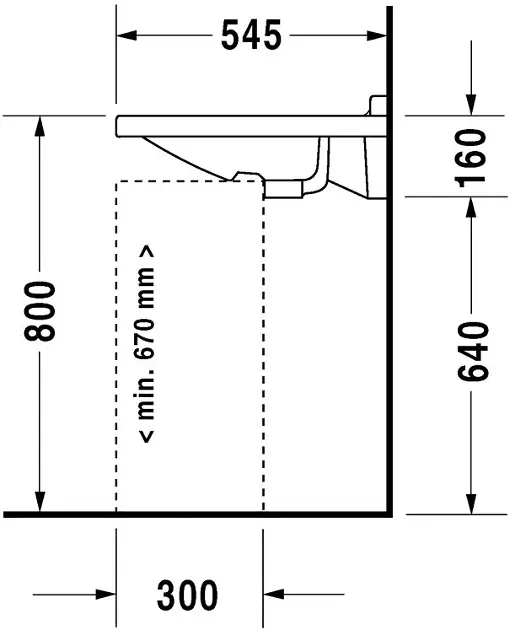 Duravit - Starck 3 - Mosdó - 0312600000 – 3. kép