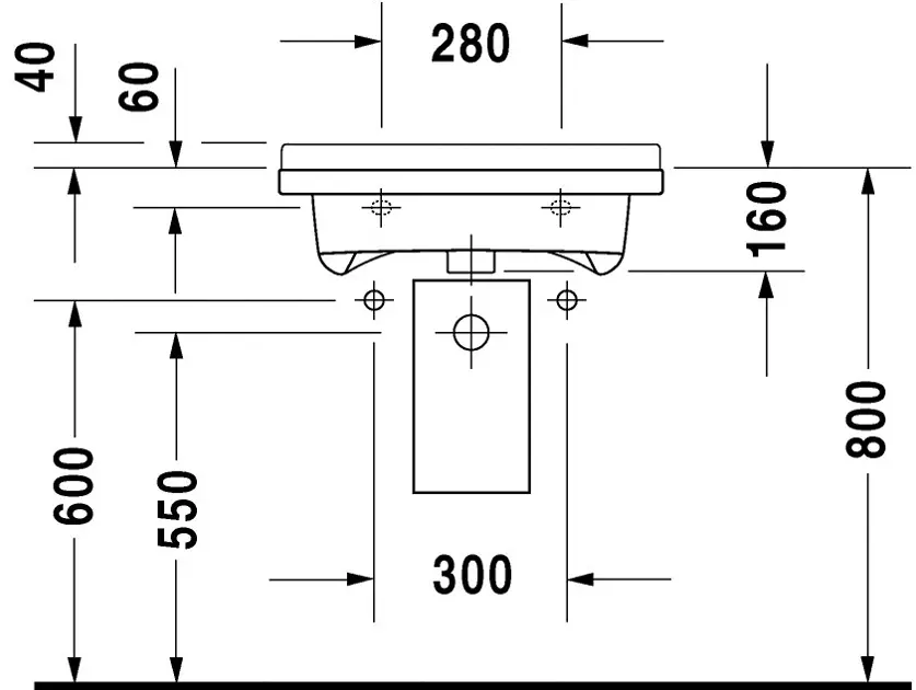 Duravit - Starck 3 - Mosdó - 0312600000 – 4. kép