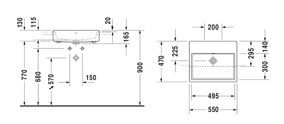 Duravit - Vero Air - Mosdó - 0382550060 – 2. kép