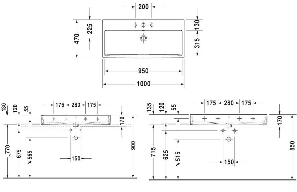 Duravit - Vero Air - Mosdó - 2350100000 – 2. kép