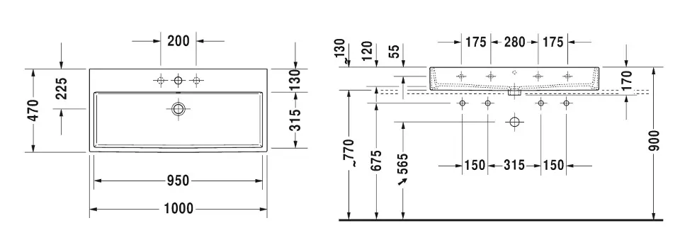 Duravit - Vero Air - Mosdó - 2350100027 – 2. kép
