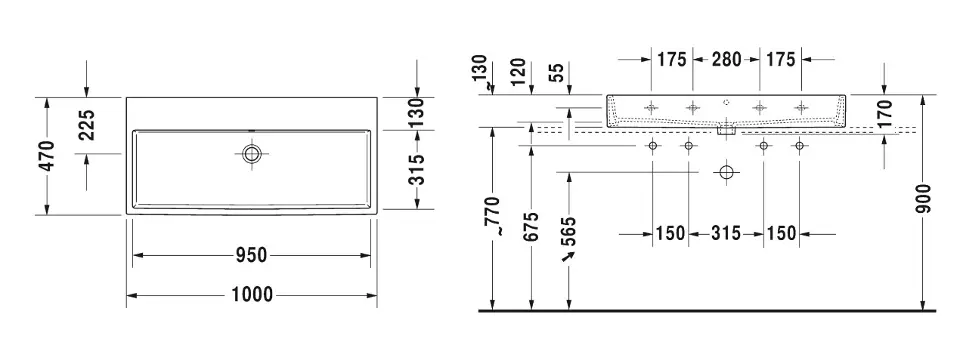 Duravit - Vero Air - Mosdó - 2350100028 – 2. kép
