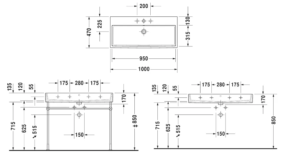 Duravit - Vero Air - Mosdó - 2350100041 – 2. kép