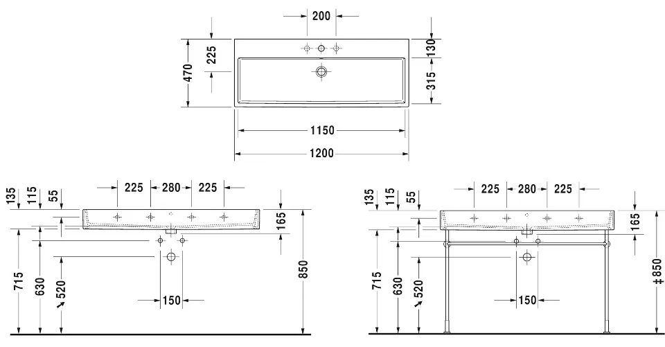 Duravit - Vero Air - Mosdó - 2350120000 – 2. kép