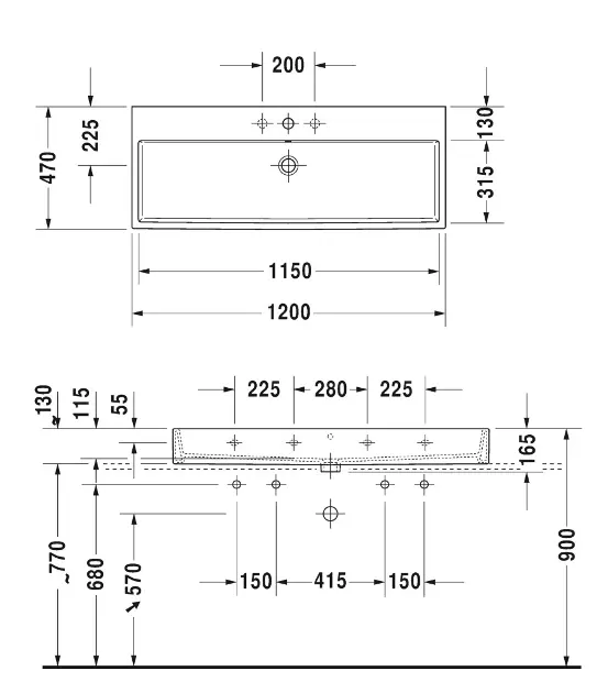 Duravit - Vero Air - Mosdó - 23501200271 – 2. kép