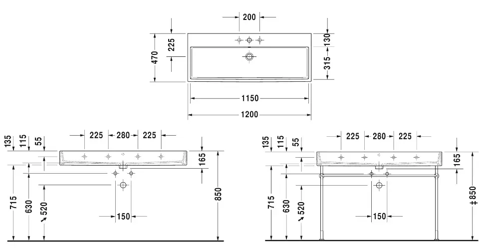 Duravit - Vero Air - Mosdó - 23501200711 – 2. kép