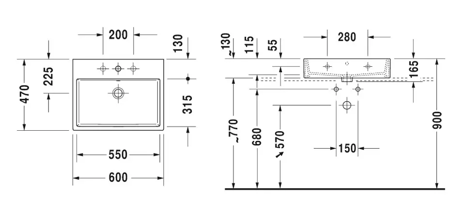 Duravit - Vero Air - Mosdó - 23506000271 – 2. kép
