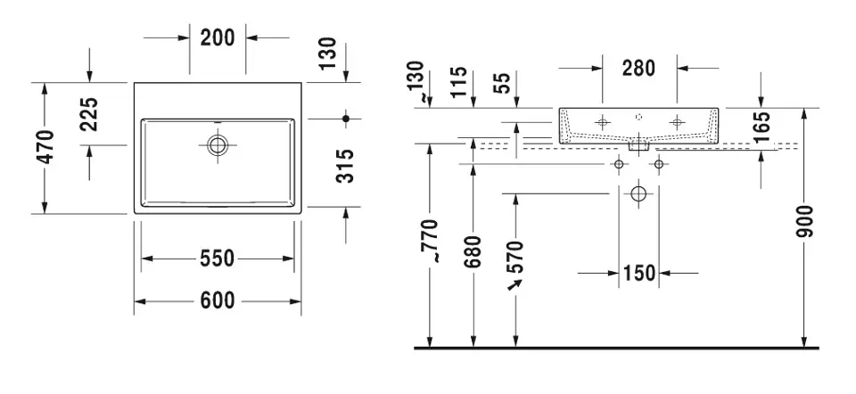 Duravit - Vero Air - Mosdó - 2350600028 – 2. kép