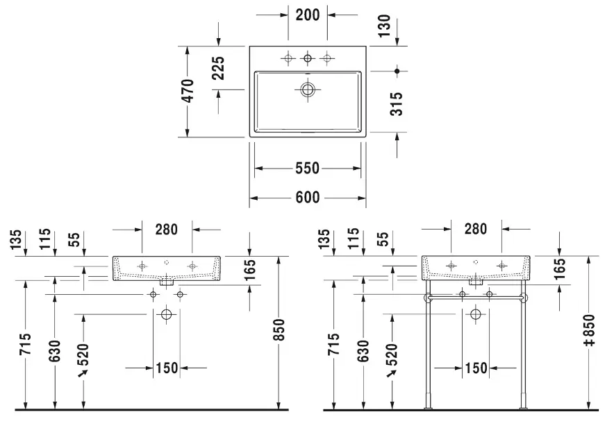 Duravit - Vero Air - Mosdó - 2350600041 – 2. kép