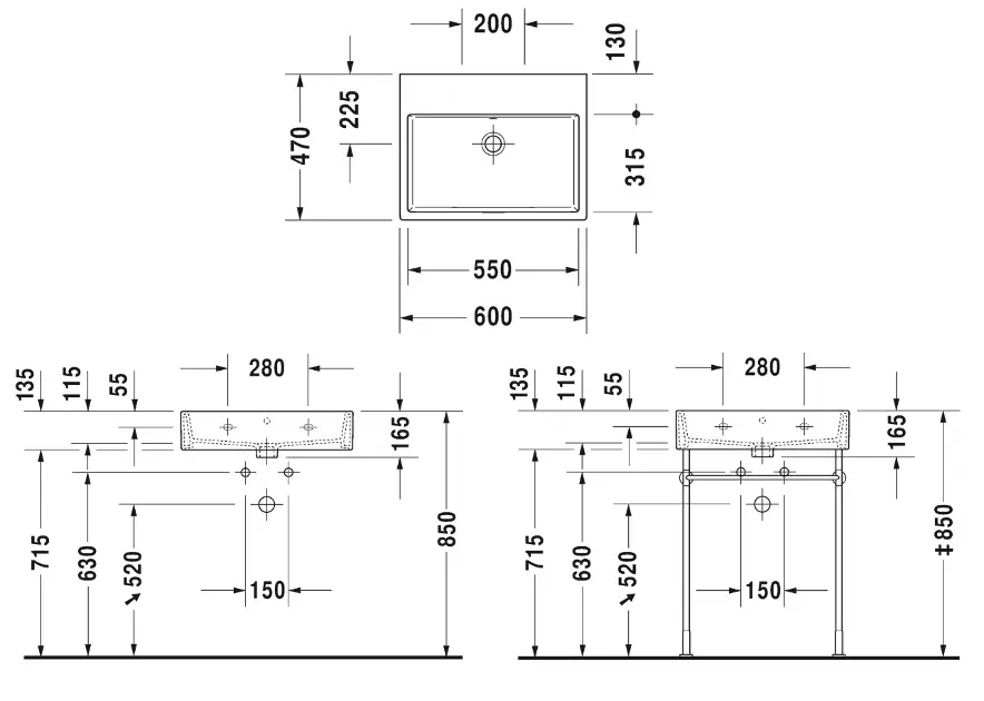 Duravit - Vero Air - Mosdó - 23506000701 – 2. kép