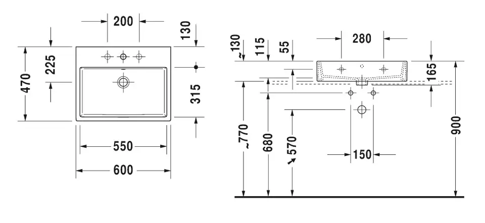 Duravit - Vero Air - Mosdó - 23506000711 – 2. kép