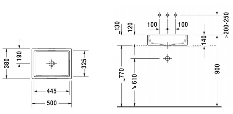 Duravit - Vero Air - Mosdó - 2351500000 – 2. kép