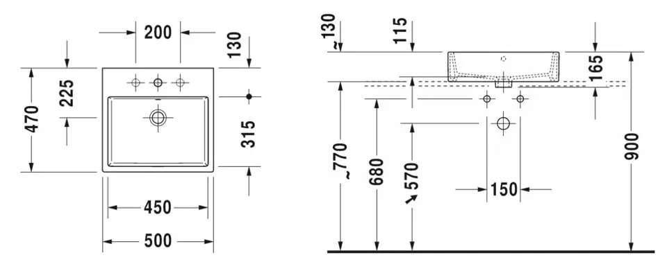 Duravit - Vero Air - Mosdó - 23525000411 – 2. kép