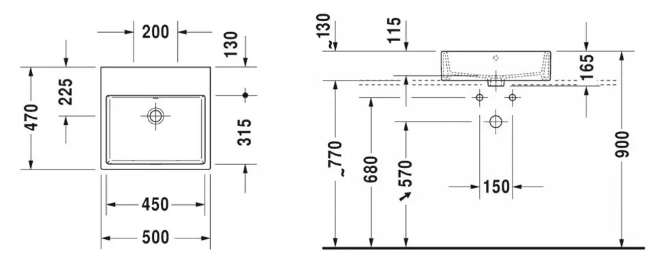 Duravit - Vero Air - Mosdó - 23525000701 – 2. kép