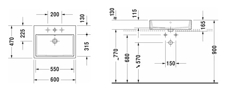 Duravit - Vero Air - Mosdó - 23526000411 – 2. kép