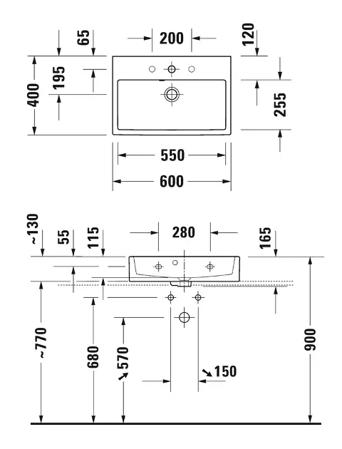 Duravit - Vero Air - Mosdó - 2368600027 – 2. kép